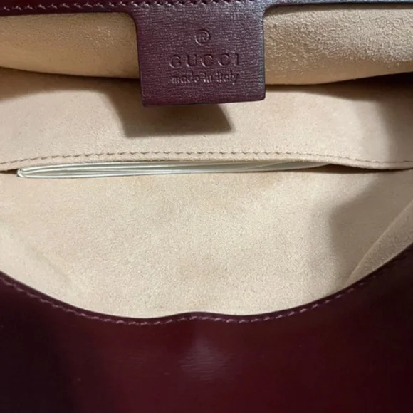 New Authentic Gucci Medium GG Canvas & Leather Shoulder Bag - Picture 9 of 11
